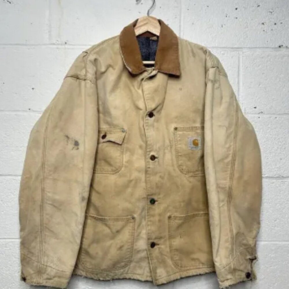 Vintage Carhartt Blanket-Lined Chore Coat “Tan” C01 BRN
